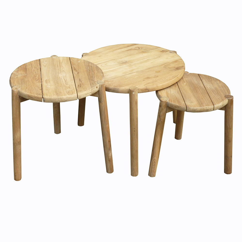 Set de 3 petites tables rondes