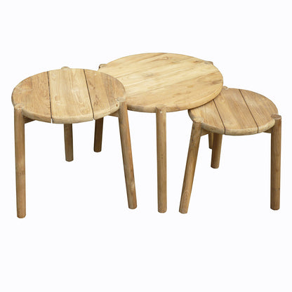 Set de 3 petites tables rondes